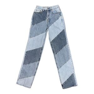 PacSun Blue Boot Cut Patchwork Jeans